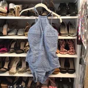 BECCA crochet one piece bathing suit